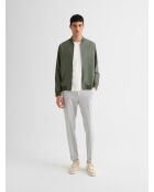 Veste légère col teddy verte