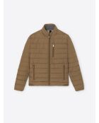 Chaqueta acolchada de cuello alto en camel