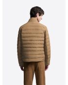 Chaqueta acolchada de cuello alto en camel