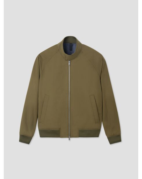 Bomber idrorepellente a collo alto verde mandorla 2