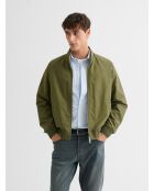 Bomber idrorepellente a collo alto verde mandorla 2