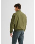 Bomber idrorepellente a collo alto verde mandorla 2