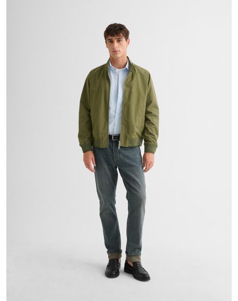 Bomber idrorepellente a collo alto verde mandorla 2
