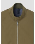 Bomber idrorepellente a collo alto verde mandorla 2