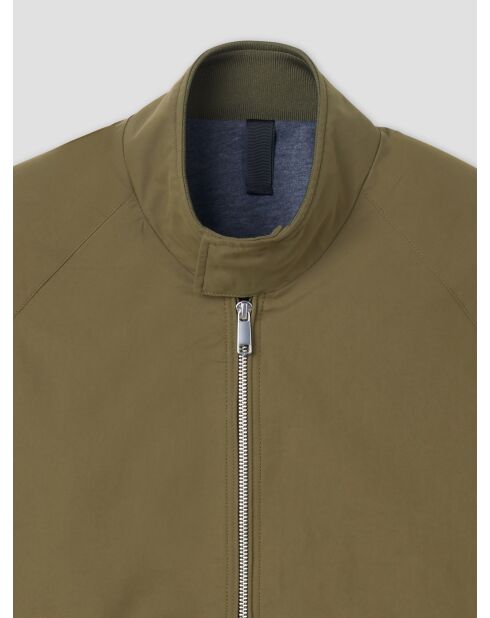 Bomber idrorepellente a collo alto verde mandorla 2