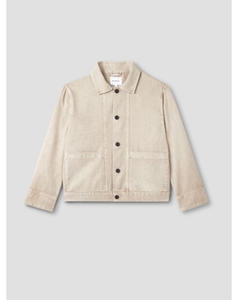 Veste col chemise en twill L'atelier écrue