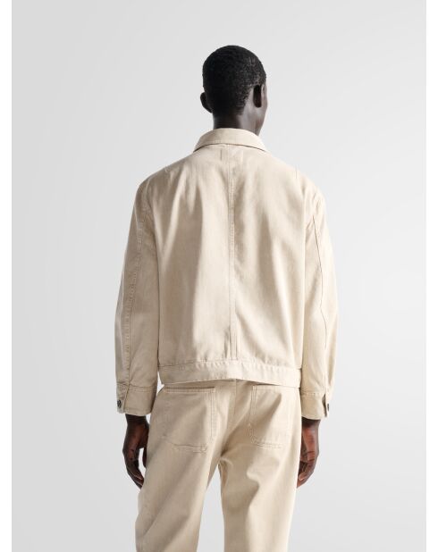 Veste col chemise en twill L'atelier écrue