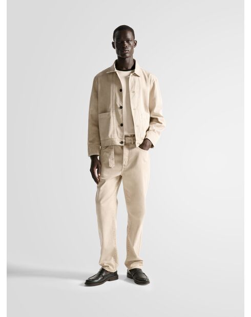 Veste col chemise en twill L'atelier écrue