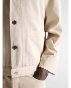Veste col chemise en twill L'atelier écrue