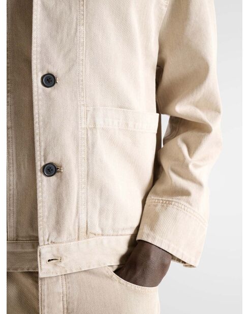 Veste col chemise en twill L'atelier écrue