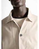 Veste col chemise en twill L'atelier écrue
