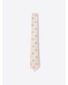 Cravate fantaisie en soie mélangée beige clair