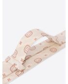 Cravate fantaisie en soie mélangée beige clair