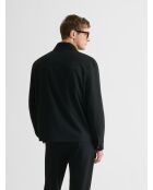 Schwarze Fluidjacke im Overshirt-Stil