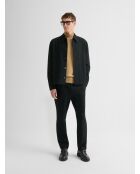 Schwarze Fluidjacke im Overshirt-Stil