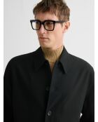 Schwarze Fluidjacke im Overshirt-Stil