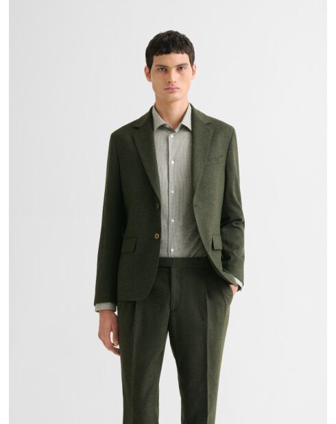 Veste de costume slim vert sapin