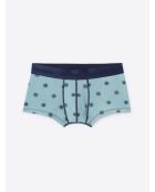 Shorty stretch imprimé bleu vert