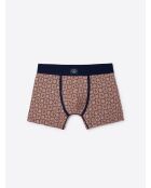 Boxer fantaisie en coton biologique orange brûlée