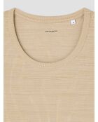 Camiseta sin mangas con cuello redondo y estampado de cordones