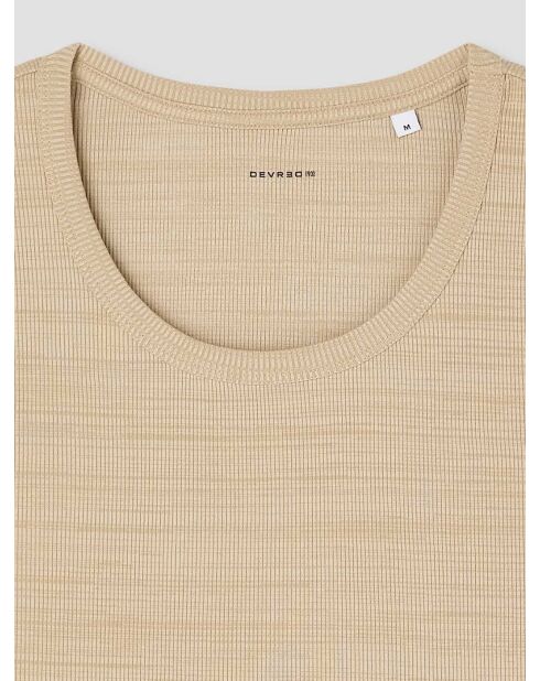 Camiseta sin mangas con cuello redondo y estampado de cordones