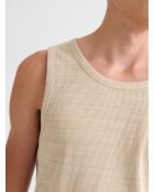 Camiseta sin mangas con cuello redondo y estampado de cordones