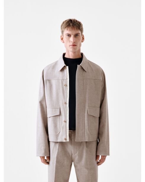 Blouson regular coordonnable L'atelier beige 2