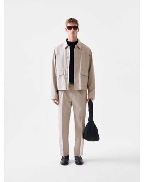 Blouson regular coordonnable L'atelier beige 2