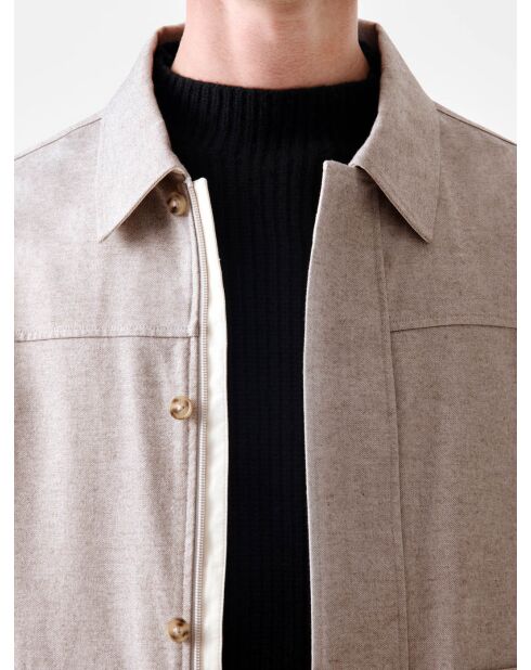 Blouson regular coordonnable L'atelier beige 2