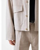 Beigefarbene 2-farbige reguläre Jacke von L'Atelier