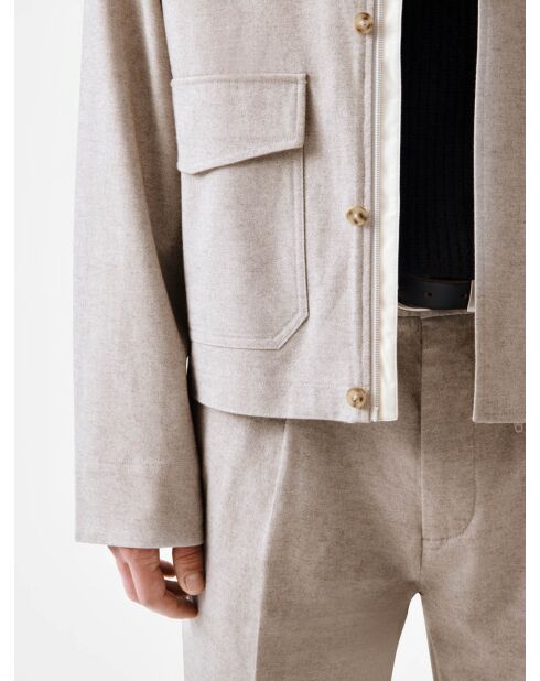 Blouson regular coordonnable L'atelier beige 2