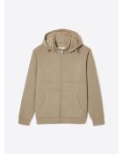 Sweat à capuche beige