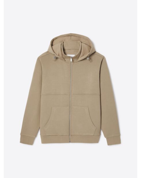 Sweat à capuche beige