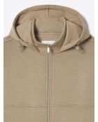 Sweat à capuche beige