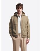 Sweat à capuche beige