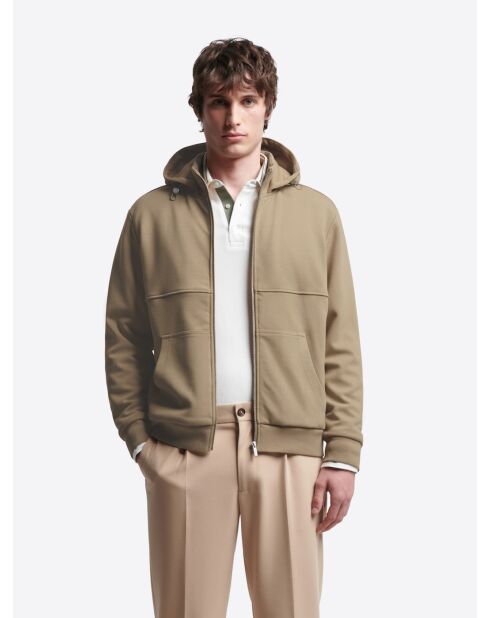 Sweat à capuche beige