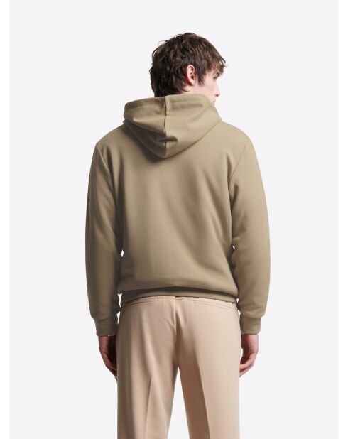 Sweat à capuche beige