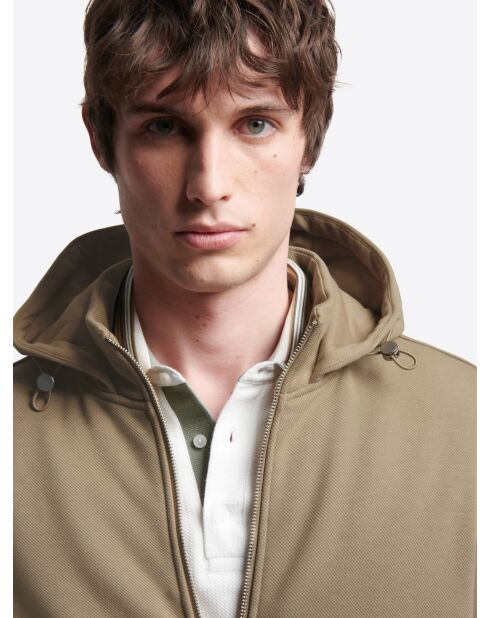 Sweat à capuche beige