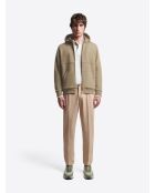 Sweat à capuche beige