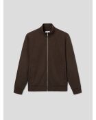 Kakaofarbenes Sweatshirt mit Reißverschluss