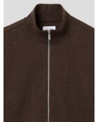 Kakaofarbenes Sweatshirt mit Reißverschluss