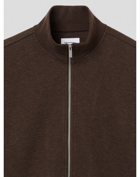 Sweat col zippé cacao
