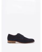 Derbies suédées en cuir dark navy