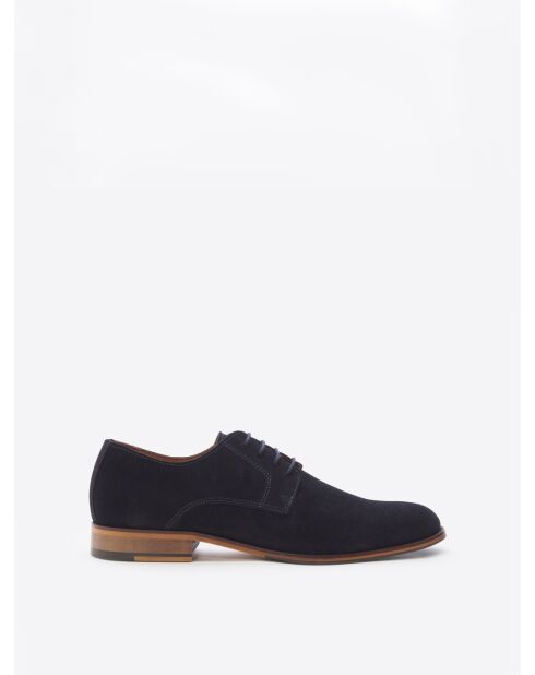 Derbies suédées en cuir dark navy