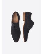 Derbies suédées en cuir dark navy