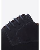 Derbies suédées en cuir dark navy