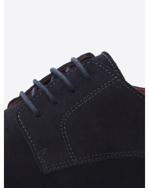 Derbies suédées en cuir dark navy