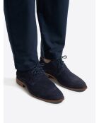 Derbies suédées en cuir dark navy