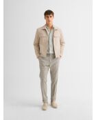 Casual waterafstotend jack met overhemdkraag beige casual