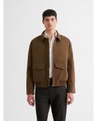 Giacca bomber color tortora